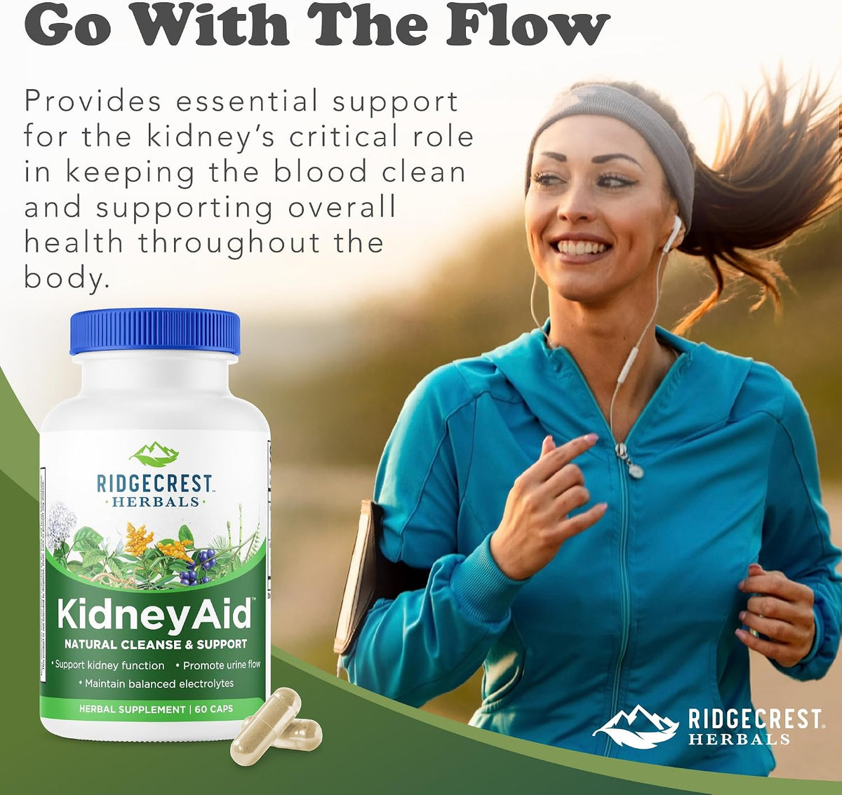 RidgeCrest Herbals KidneyAid, Kidney Health Support Supplement, 60 Capsules - görsel 6