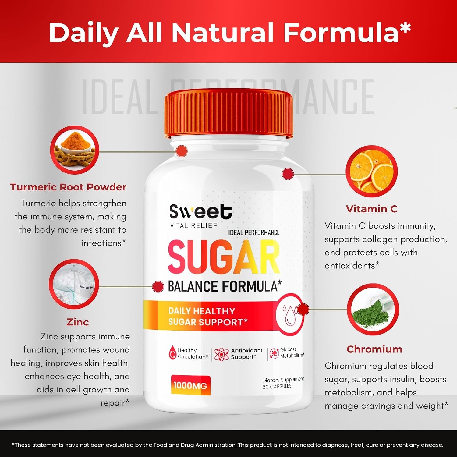 Sweet Vital Relief Blood Balance Formula - Official Blood Formula Support Food Supplement Capsules (5 Pack) - görsel 7