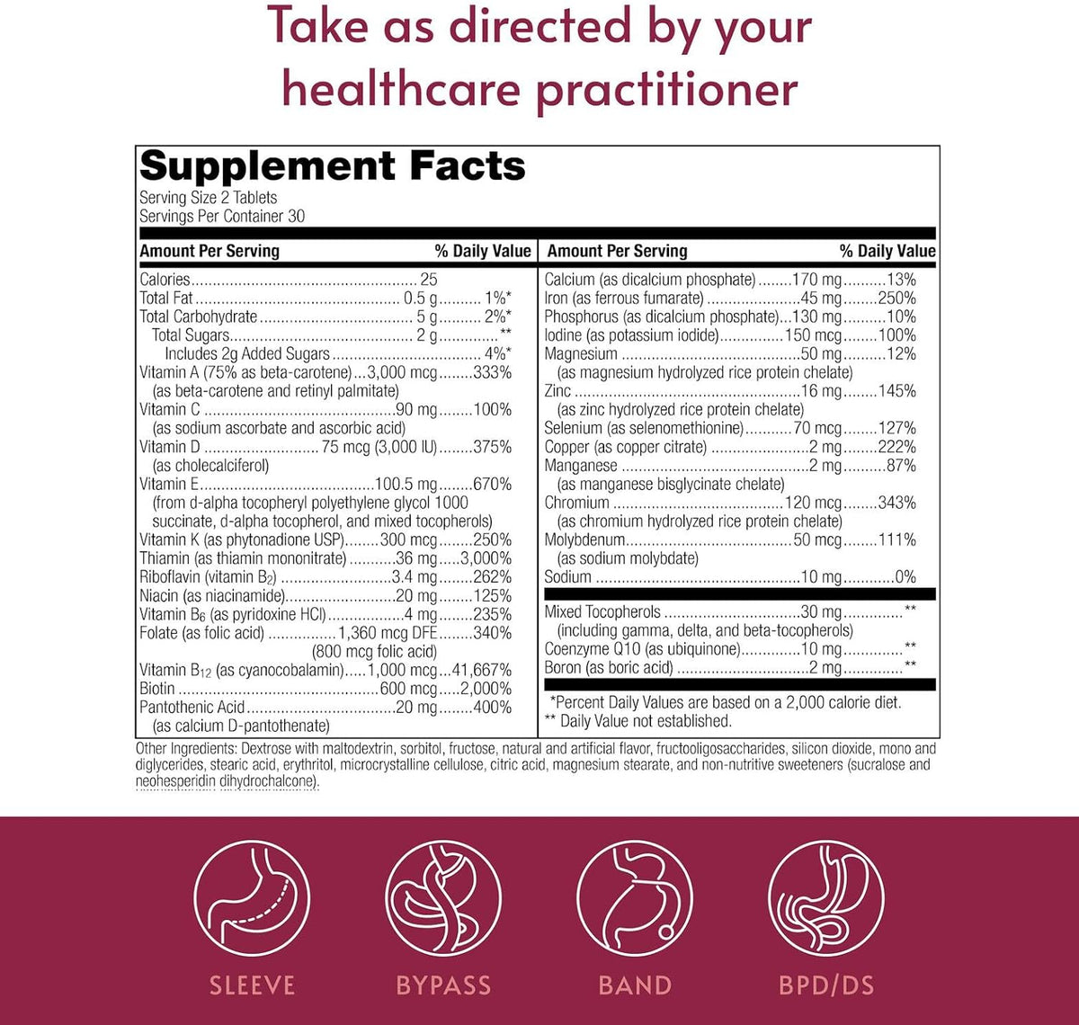 Bariatric Advantage Chewable Advanced Multi EA - High Potency Daily Multivitamin with Iron for Bariatric Surgery Patients - Strawberry Flavour - 60 Count - görsel 4