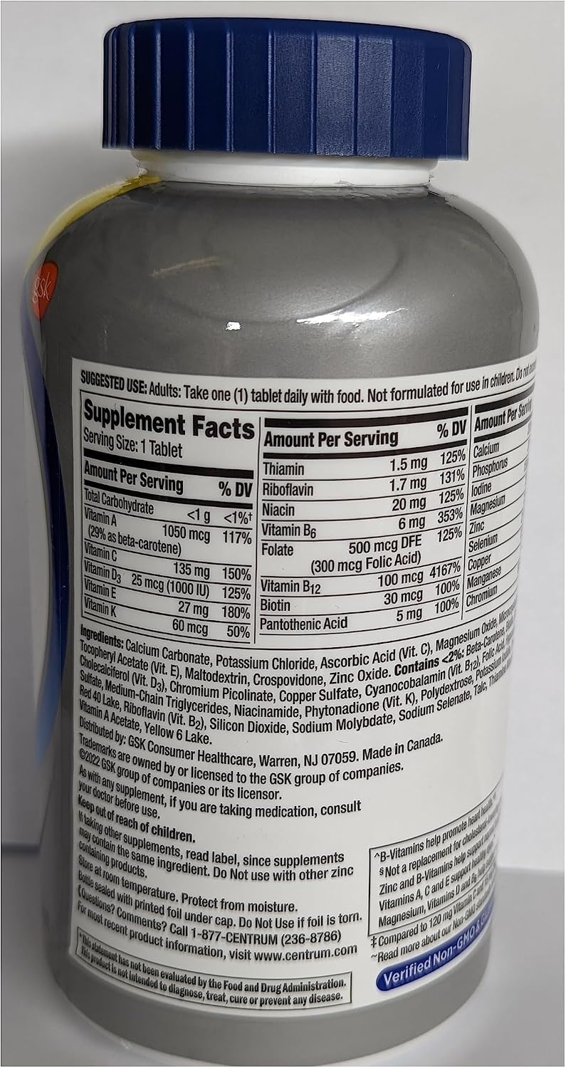 Centrum Silver Men 50+ Multivitamin, 275 Tablets - görsel 4