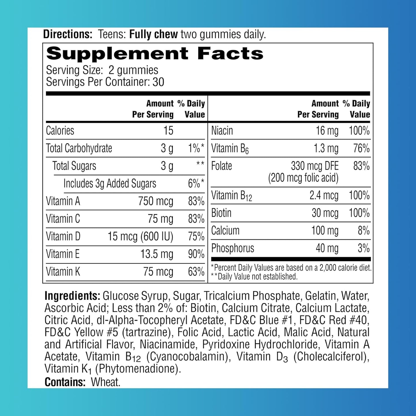 One A Day Teen for Him Multivitamin Gummies - görsel 2