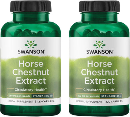Swanson Horse Chestnut 22% Aescin (Standardised) 250 mg, 120 Capsules (4-Pack)