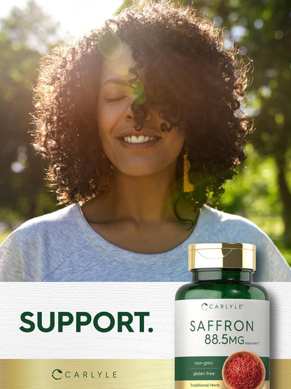 Carlyle Saffron Extract Supplement - 70 Capsules, Non-GM, Gluten-free