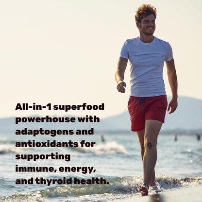 DEAL SUPPLEMENT Irish Sea Moss 240 Veggie Capsules – 14-Superfood Complex with Black Seed Oil, Ashwagandha and Ginger