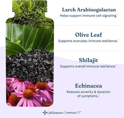 LifeSeasons Immuni-T - Immune Support Food Supplement with Elderberry, Echinacea, Andrographis - 90 Capsules