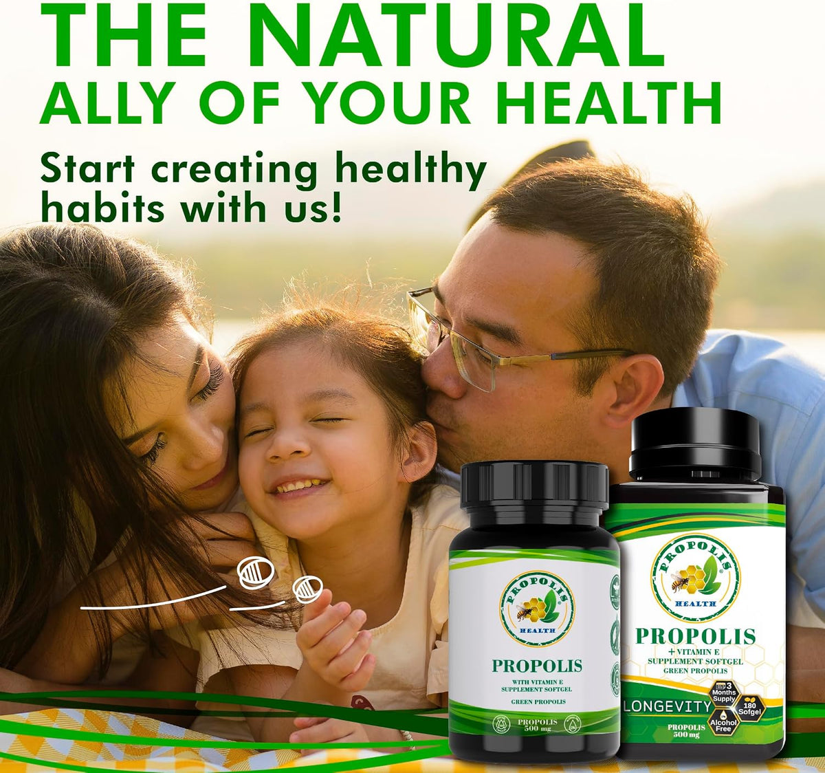 Propolis Health Propolis Capsules 1000mg with Vitamin E – 100 Capsules - görsel 9