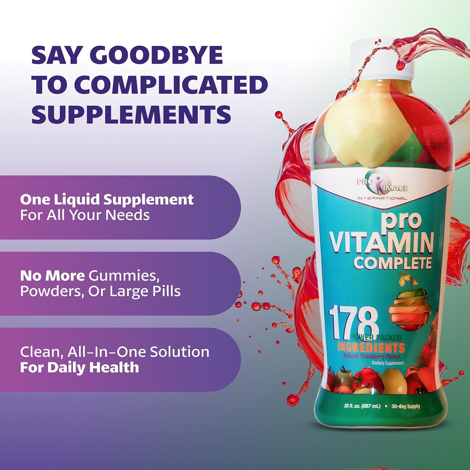 Pro Vitamin Complete Liquid Multivitamin - 6 Bottles (887 ml Each) - görsel 7