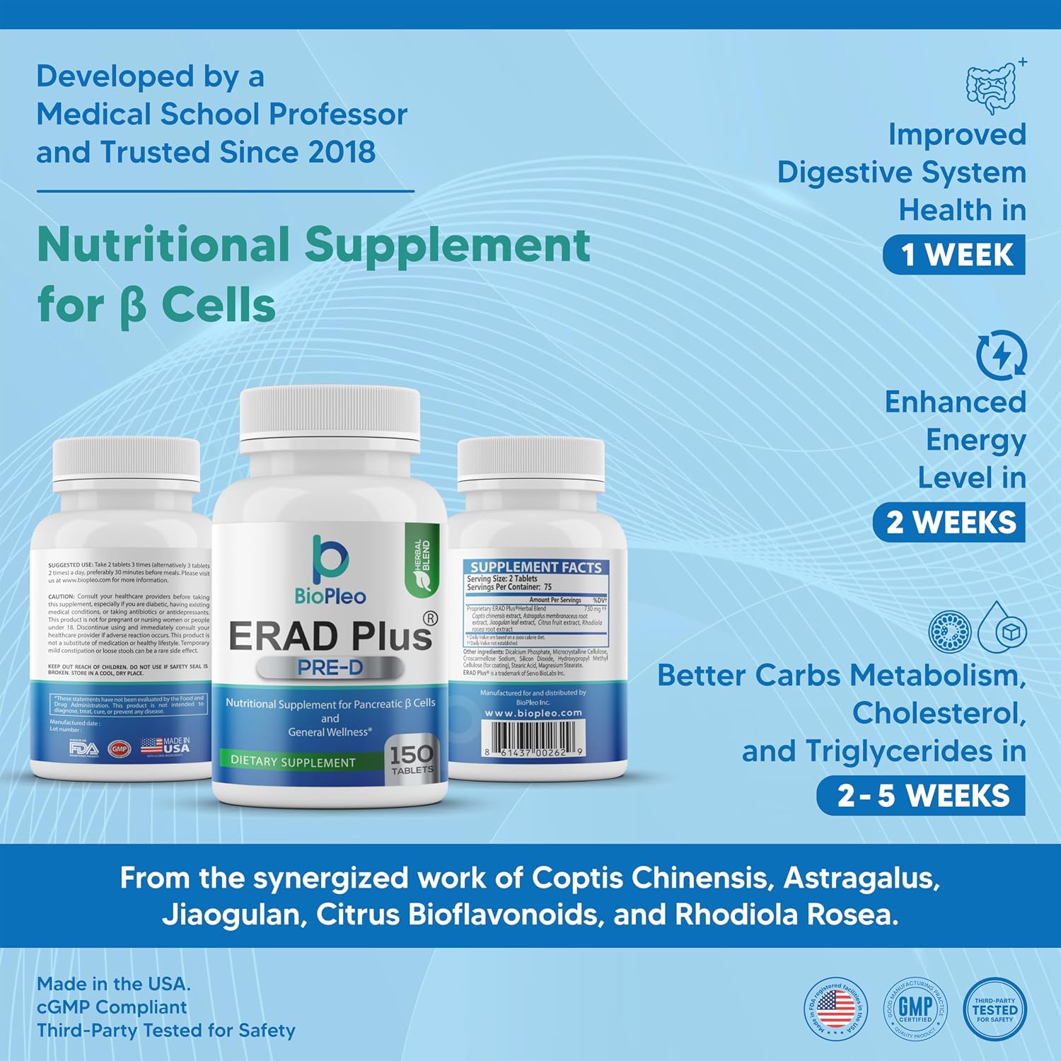 Pre-D Nutritional Supplement for Metabolism Support (150 Tablets) - görsel 2