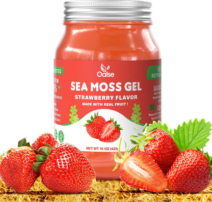 OALSE Sea Moss Gel – Wildcrafted Sea Moss Gel Supplement for Kids and Adults 524g (18.5 oz) Original