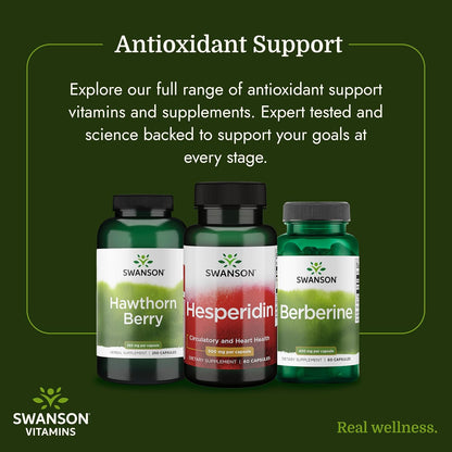 Swanson Hesperidin - Citrus-Derived Flavonoid - Cardiovascular & Muscle Recovery Support - 60 Capsules Food Supplement
