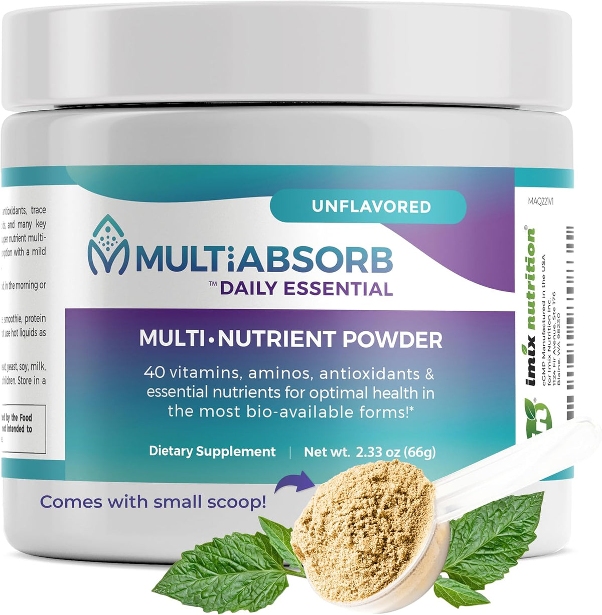 MultiAbsorb Daily Essential Multi-Nutrient Powder, Unflavoured, 30 Servings - görsel 1