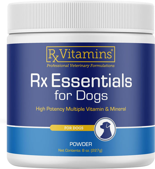 Rx Vitamins Essentials for Dogs – Daily Multivitamin & Mineral Powder with Spirulina, Kelp & Milk Thistle (227g)