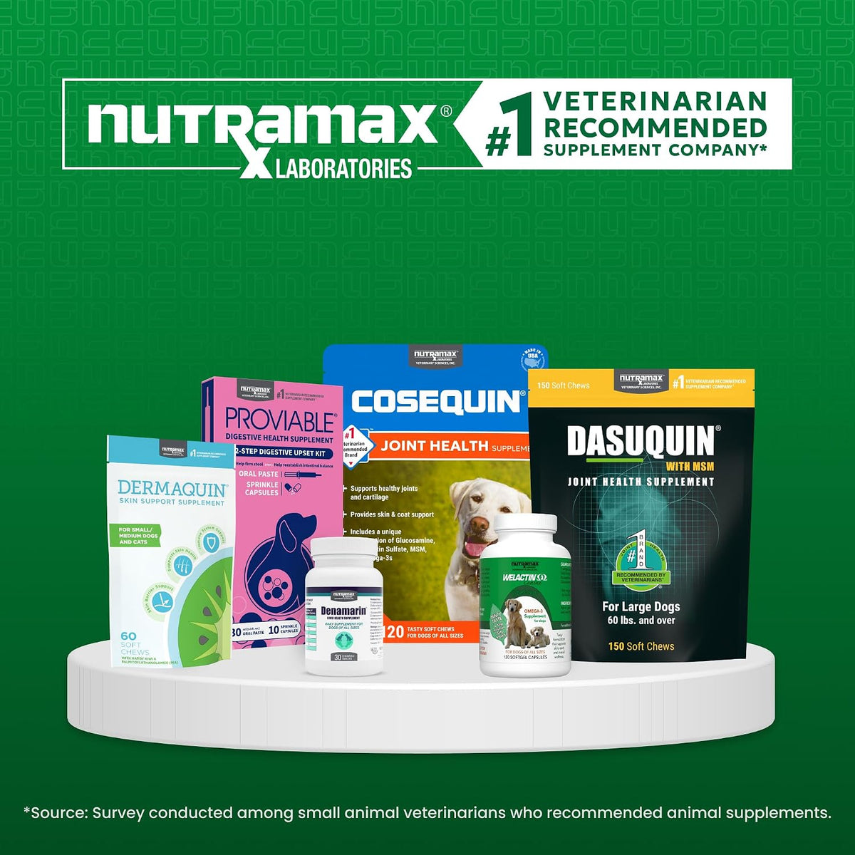 Nutramax Dermaquin Skin Support Supplement for Dogs and Cats - with Hardy Kiwi & Omega-3s, 60 Soft Chews - görsel 8