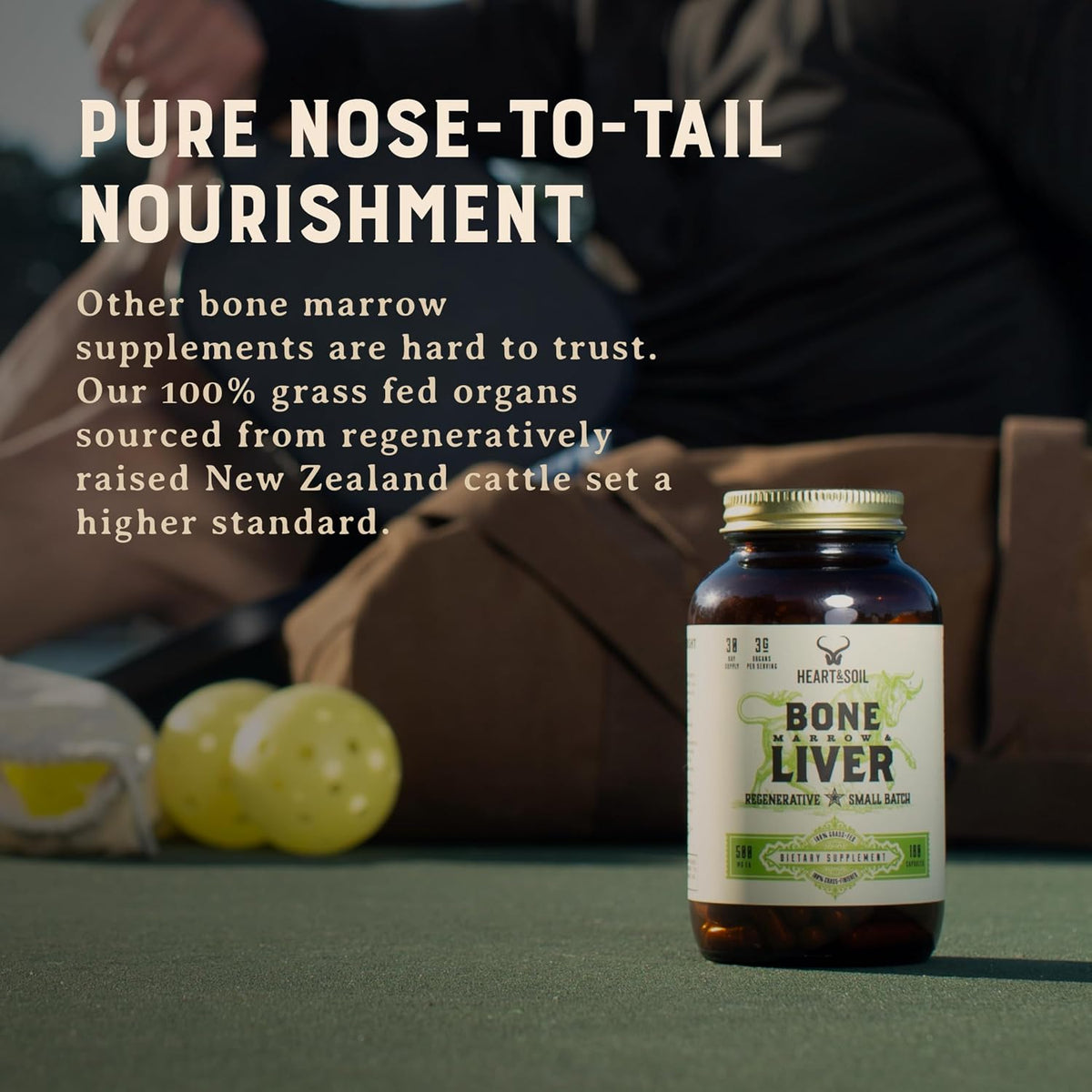 Heart & Soil 100% Grass Fed Bone Marrow & Beef Liver Supplement – 180 Capsules - görsel 9