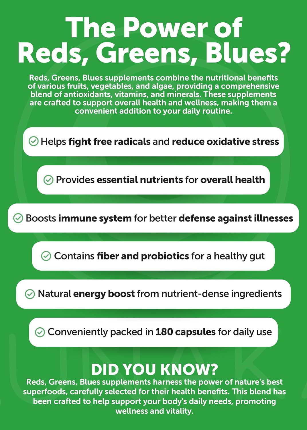 Lunakai Superfood Fruits & Veggies – Antioxidant Protection: Phytonutrients from super greens and cruciferous – Image 8