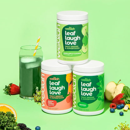 Wellah Leaf, Laugh, Love Super Greens Powder (Unflavoured) - 30 Servings
