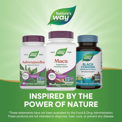 Nature's Way Maca Standardised Extract - Contributes to Normal Sexual Desire* - 60 Vegan Capsules