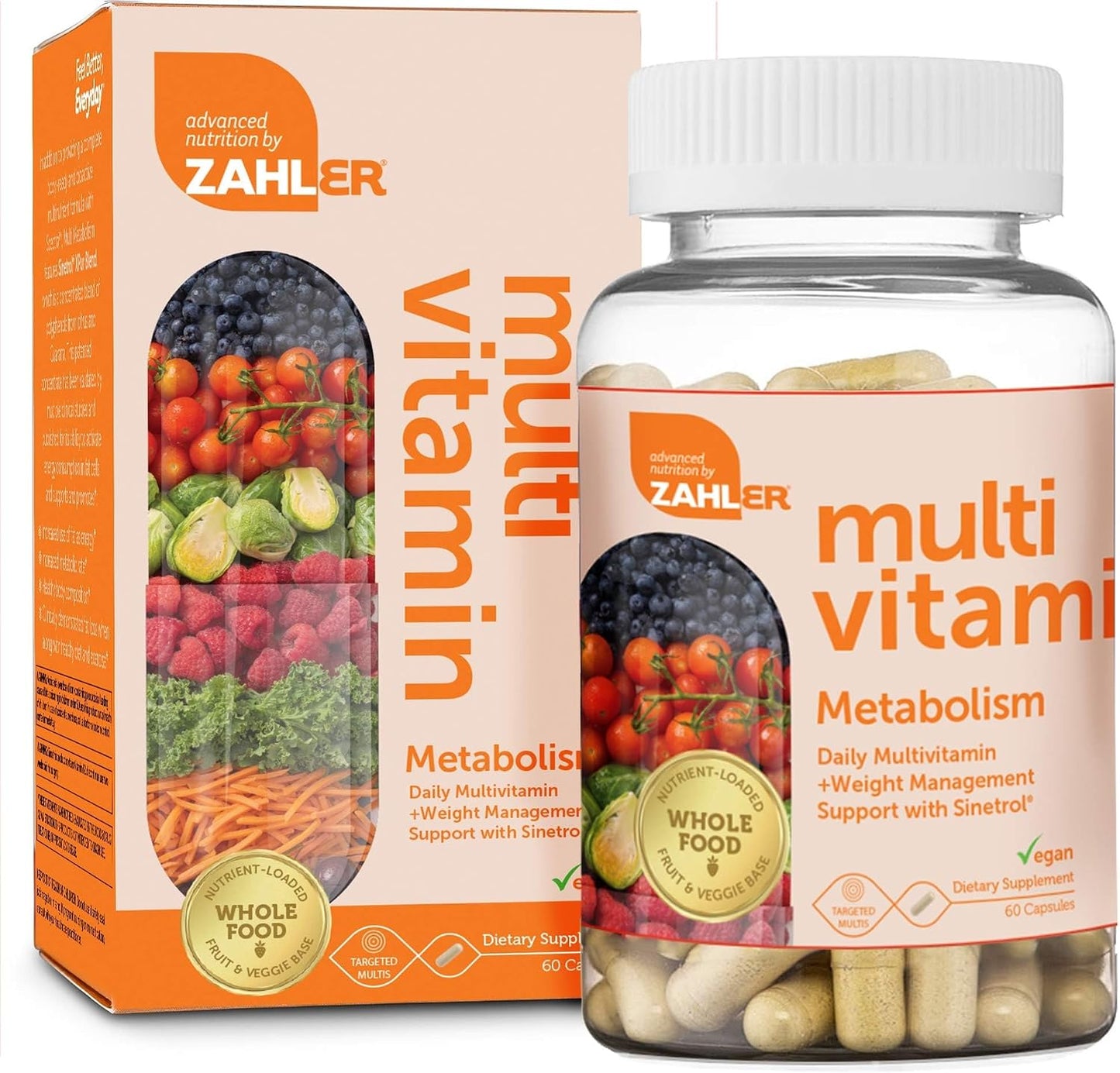 Zahler Multivitamin Metabolism + Weight Management Support with Iron, 60 Capsules - görsel 1