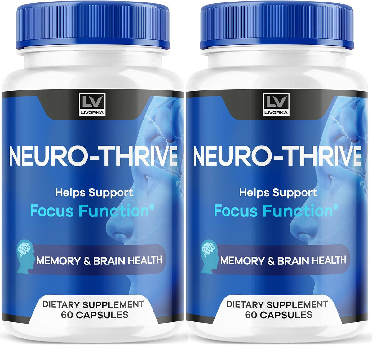 Neuro Thrive Brain (2 Pack) – Official Advanced Formula – 120 Capsules - görsel 1