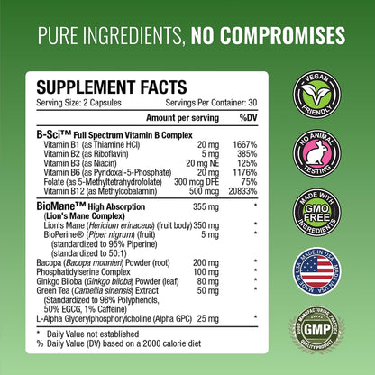 Approved Science MemorySyl – Memory Support Supplement (3-Month Supply, Vegan)