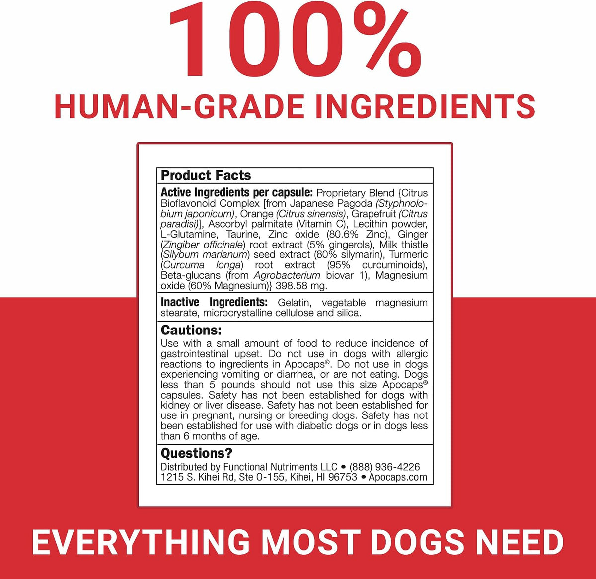 Apocaps CX Vet-Formulated Apoptogen Formula for Dogs - Milk Thistle, Turmeric, Apigenin & Luteolin - Formulated to Help Maintain Normal Cell Renewal, Immune & Liver Health - Senior Dogs - 90 Capsules - görsel 6