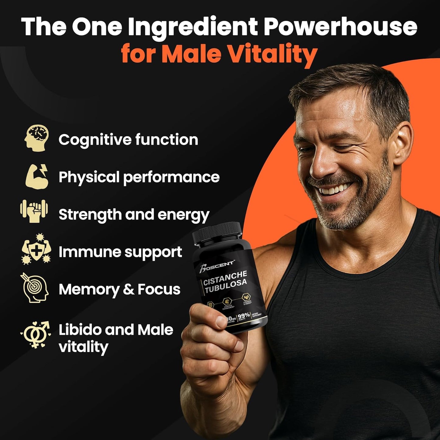 Cistanche Tubulosa Extract 500mg (120 Capsules) – Standardised 50% Echinacosides, 10% Acteosides - görsel 2