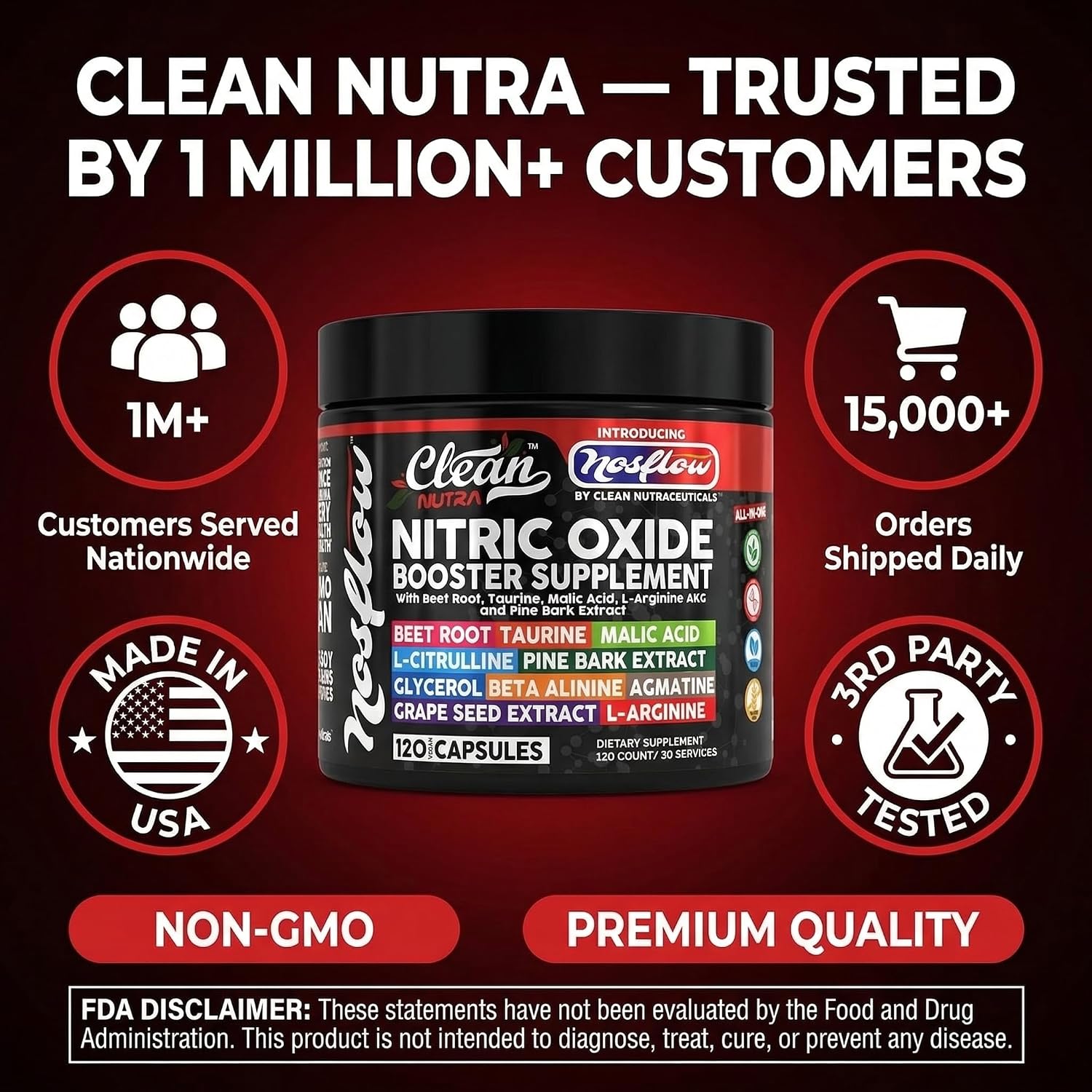 NosFlow Nitric Oxide Supplements for Men and Women - görsel 8