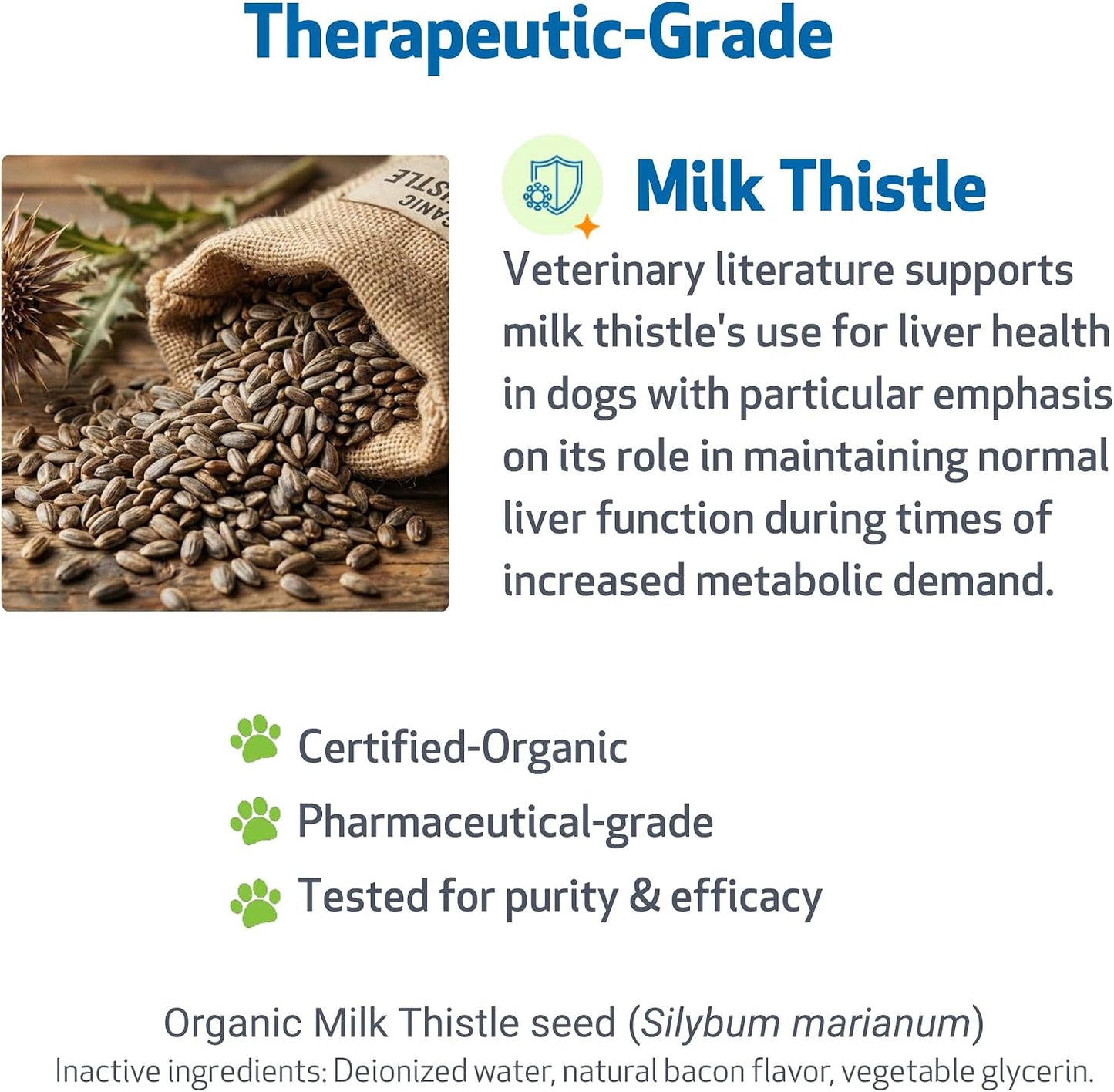 Pet Wellbeing Milk Thistle for Dogs – Organic Liver Support Liquid, 60 ml - görsel 3