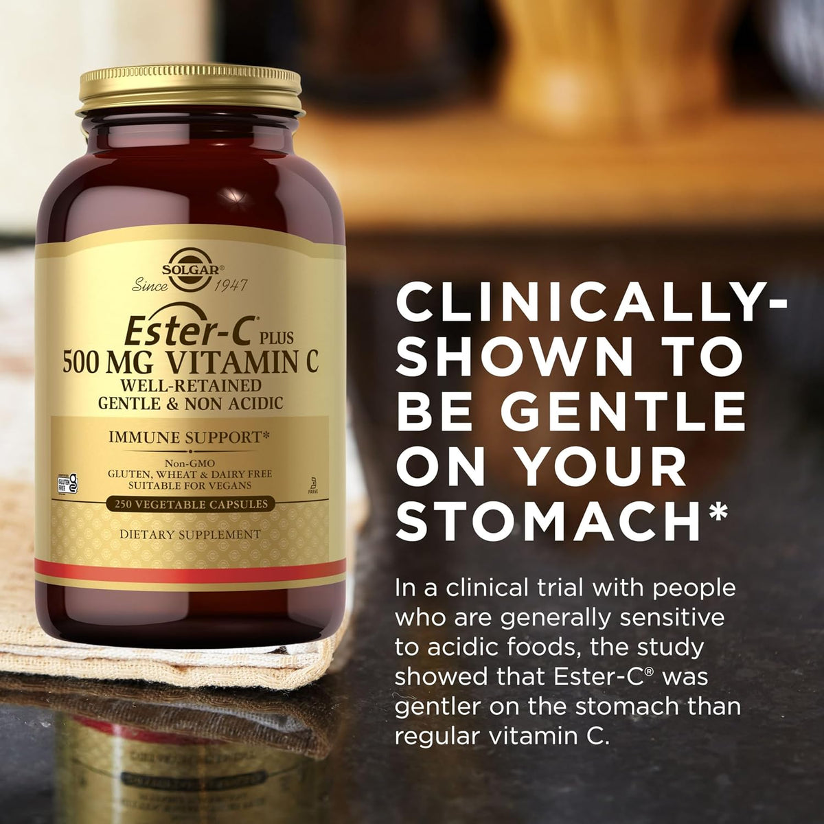 Solgar Ester-C Plus 500 mg Vitamin C (Ascorbate Complex), 250 Vegetable Capsules - görsel 6