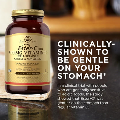 Solgar Ester-C Plus 500 mg Vitamin C (Ascorbate Complex), 250 Vegetable Capsules