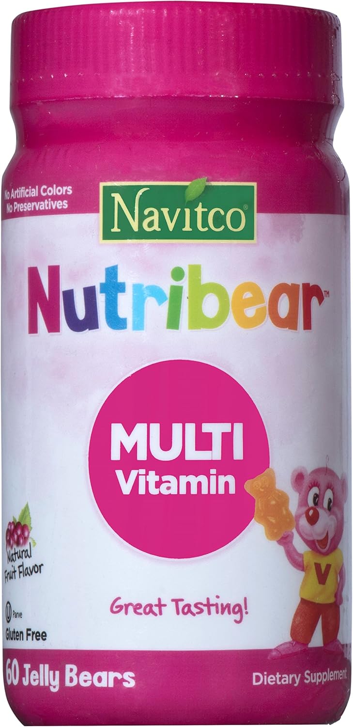 Navitco Kosher NutriBear Multi Vitamin Great Tasting Jellies - 60 Bears - görsel 1
