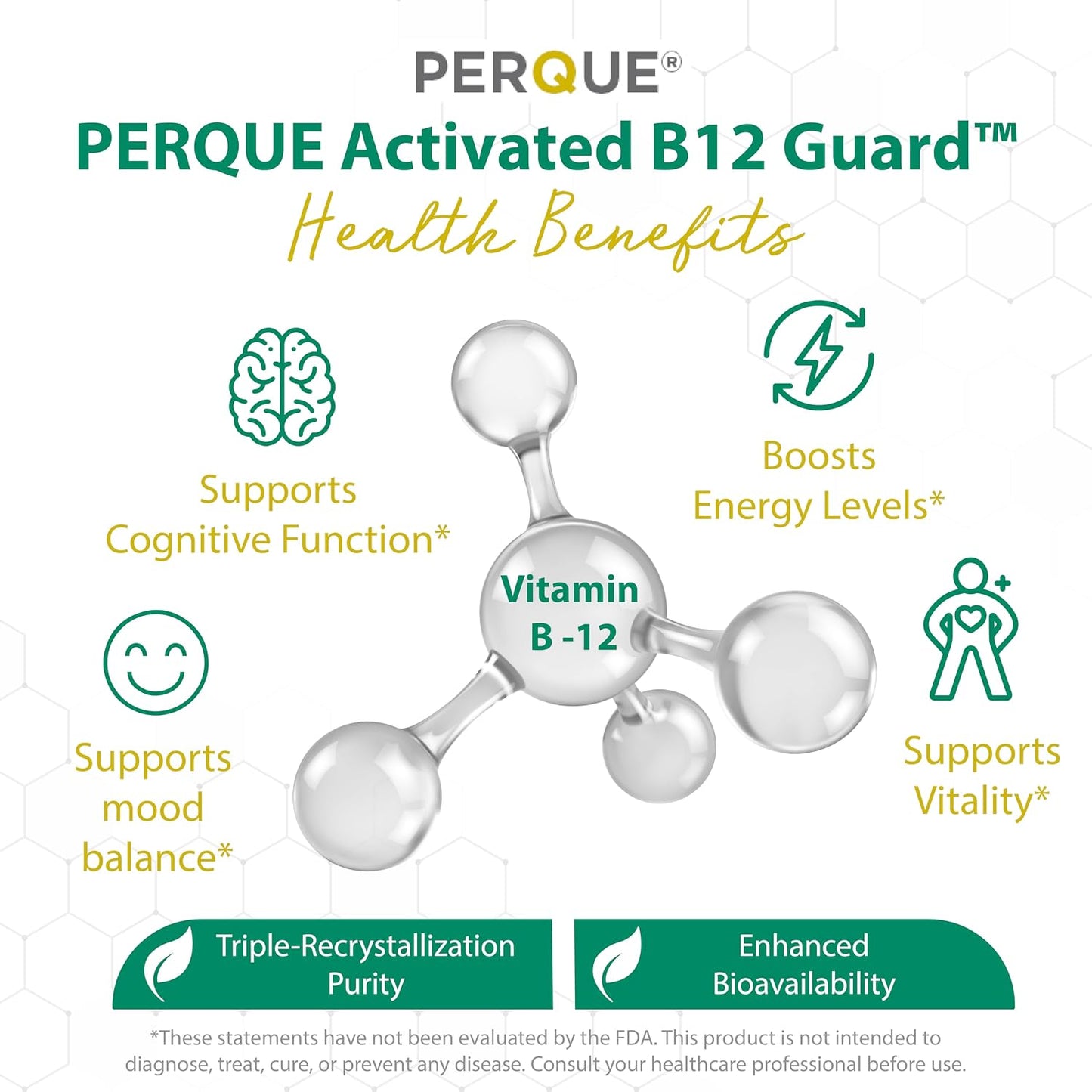 Perque Activated B-12 Guard - 2000 mcg, 100 Lozenges - görsel 2