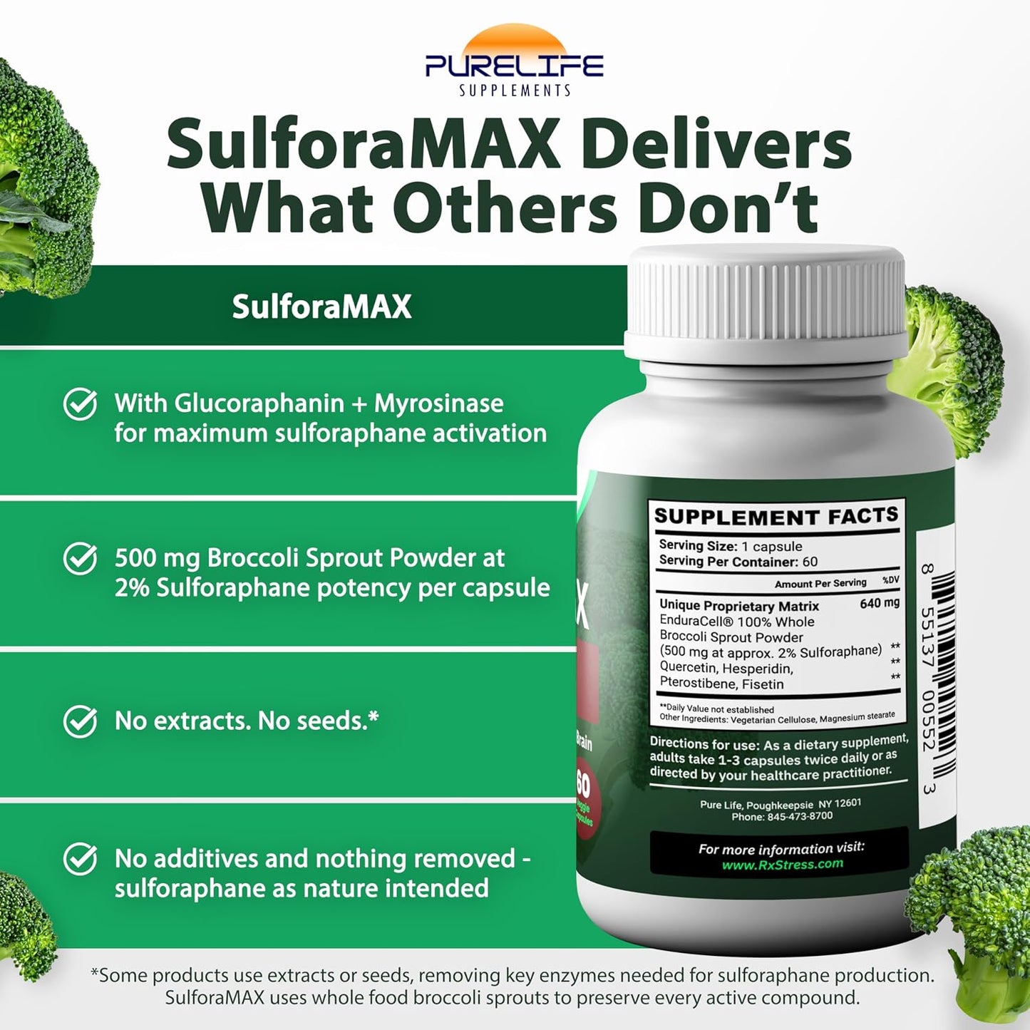 SulforaMAX (60 Capsules) - Sulforaphane Broccoli Immunity Supplement - görsel 4