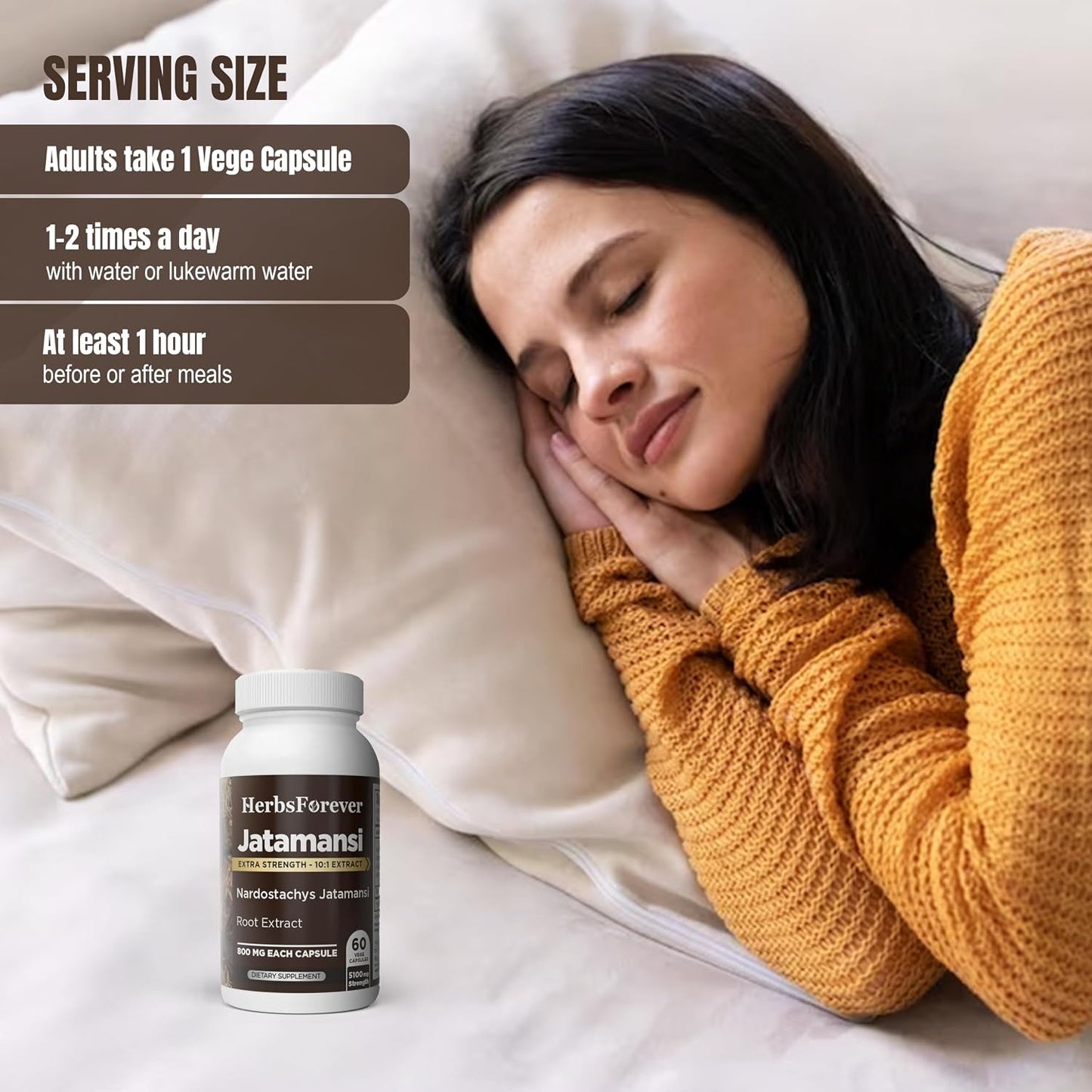 Jatamansi Capsules - Nardostachys Jatamansi Herbal Supplement for Relaxation and Hair Wellness - 60 Vegan Capsules (800 mg each) - görsel 6