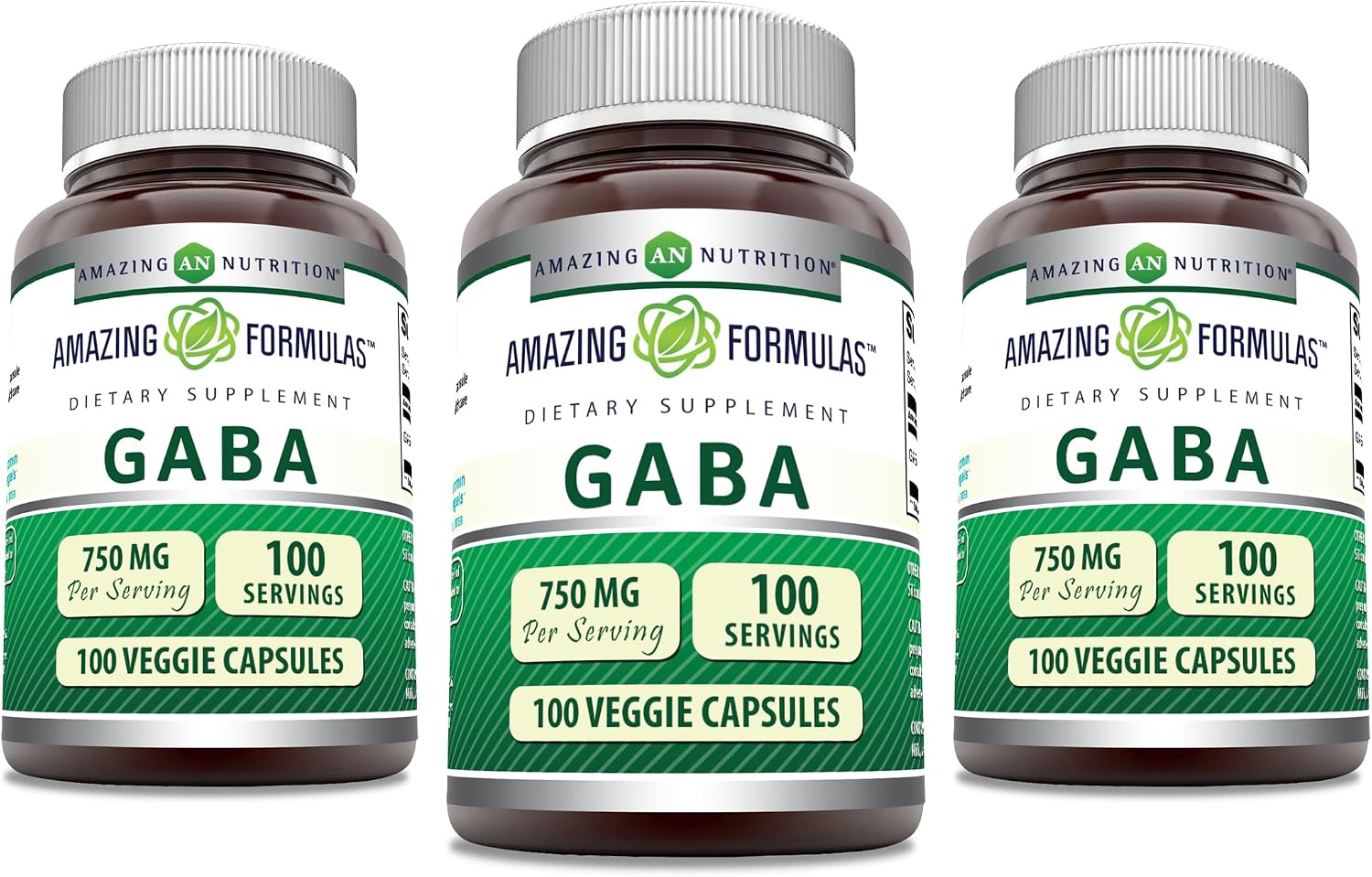 Amazing Formulae GABA Supplement | 750 mg per Serving | 100 Veggie Capsules | Non-GMO | Gluten-free | Made in USA - görsel 7