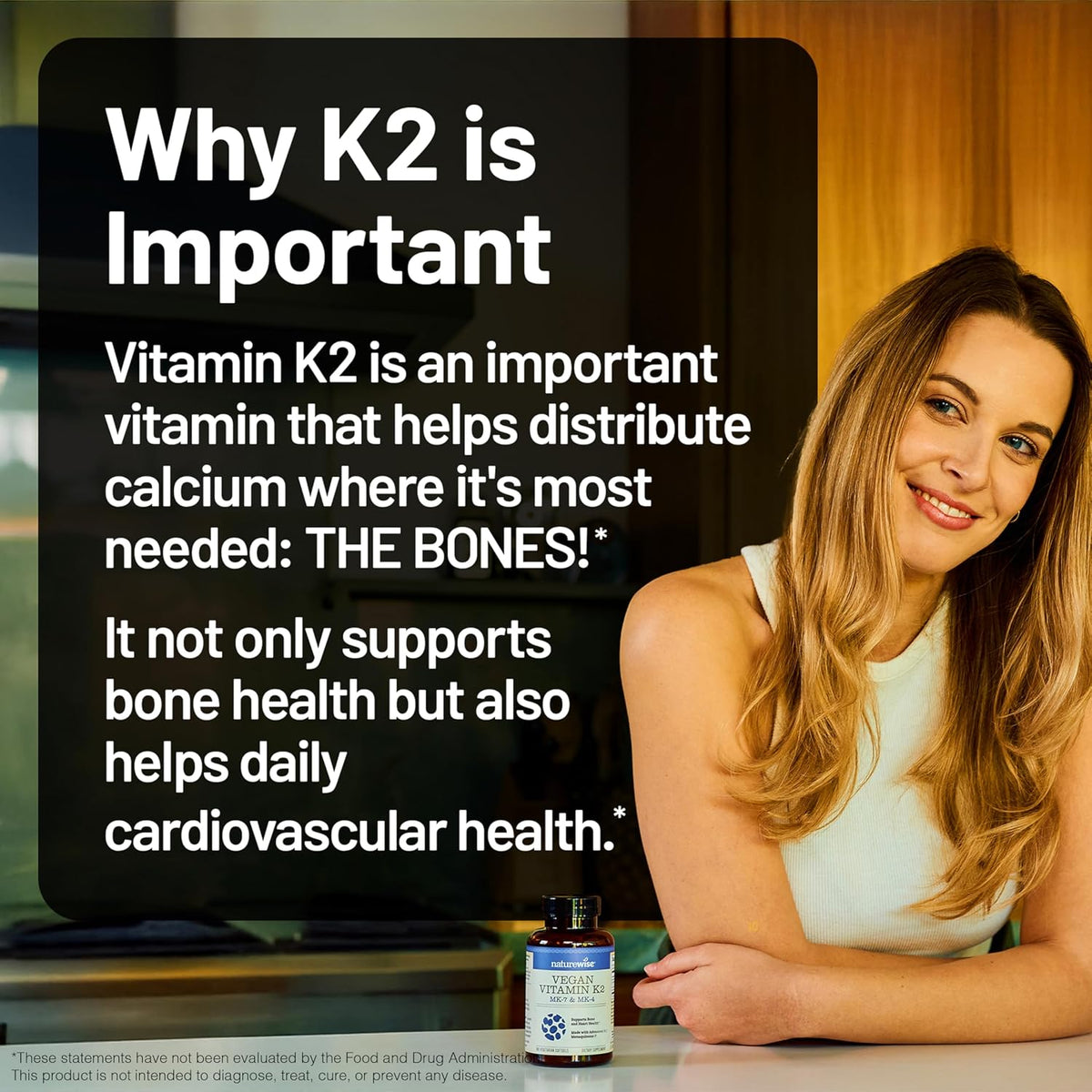 NatureWise Vitamin K2 600mcg Supplement with MK-7 100mcg & MK-4 500mcg - Enhanced Bioavailable Formula - K Complex for Bone Maintenance and Normal Blood Clotting - Vegan, Gluten-free, Non-GMO - 180 Soft gel capsules (6-Month Supply) - görsel 8