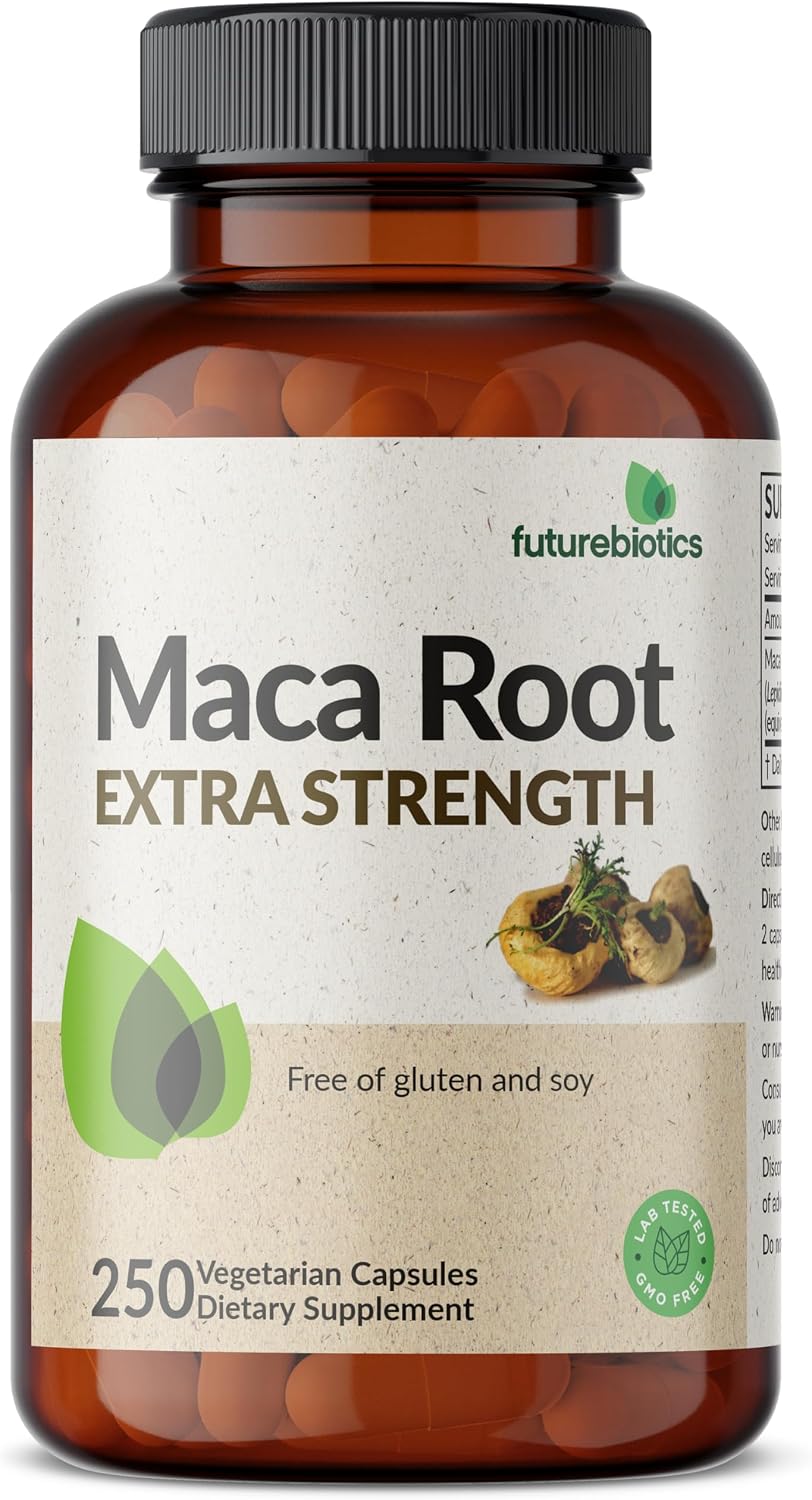 Futurebiotics Maca Root Extra Strength – Supports Energy, Stamina & Reproductive Health, Non-GM, 250 Vegetarian Capsules - görsel 5