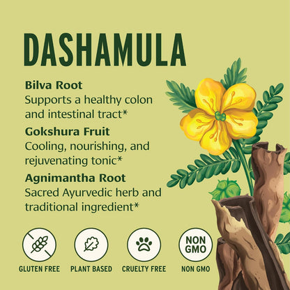 Banyan Botanicals Dashamula Powder – Calming Ayurvedic Formula – Organic Stress Supplement (227g)