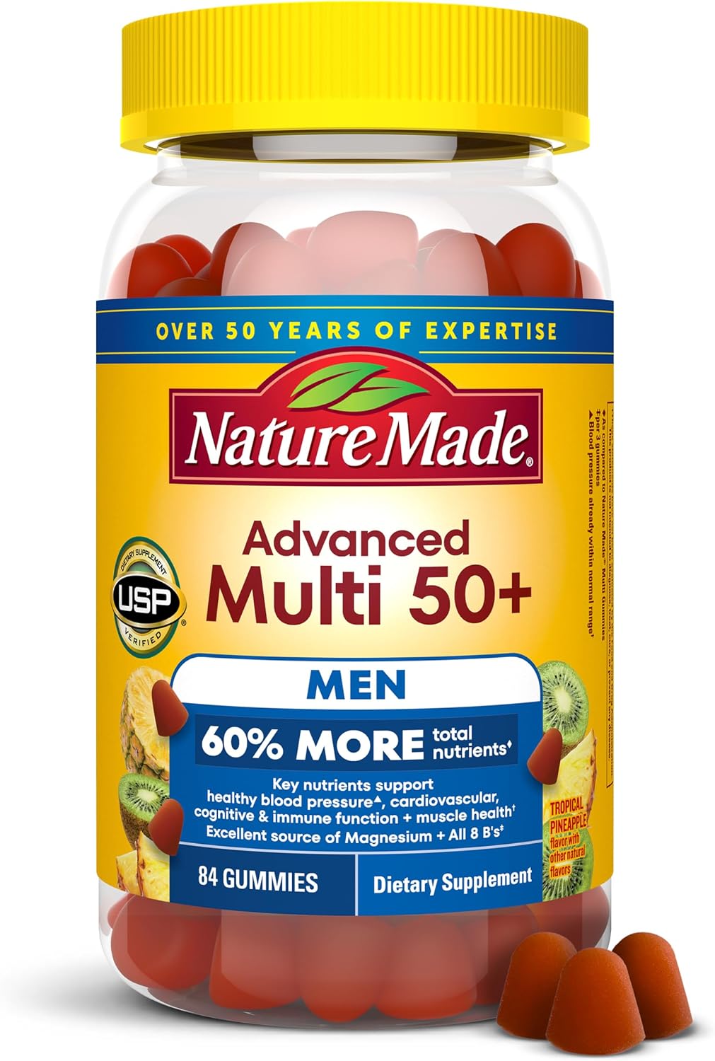Nature Made Advanced Multivitamin Gummies 50+ for Him - görsel 1