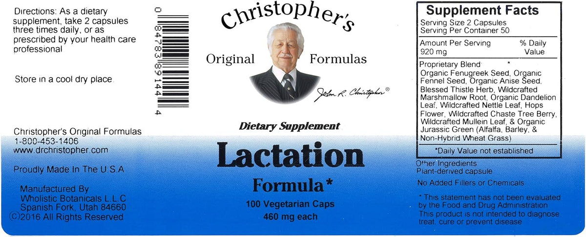 Christopher's Original Formulae Lactation Formula - 100 Capsules (Pack of 2) - görsel 4