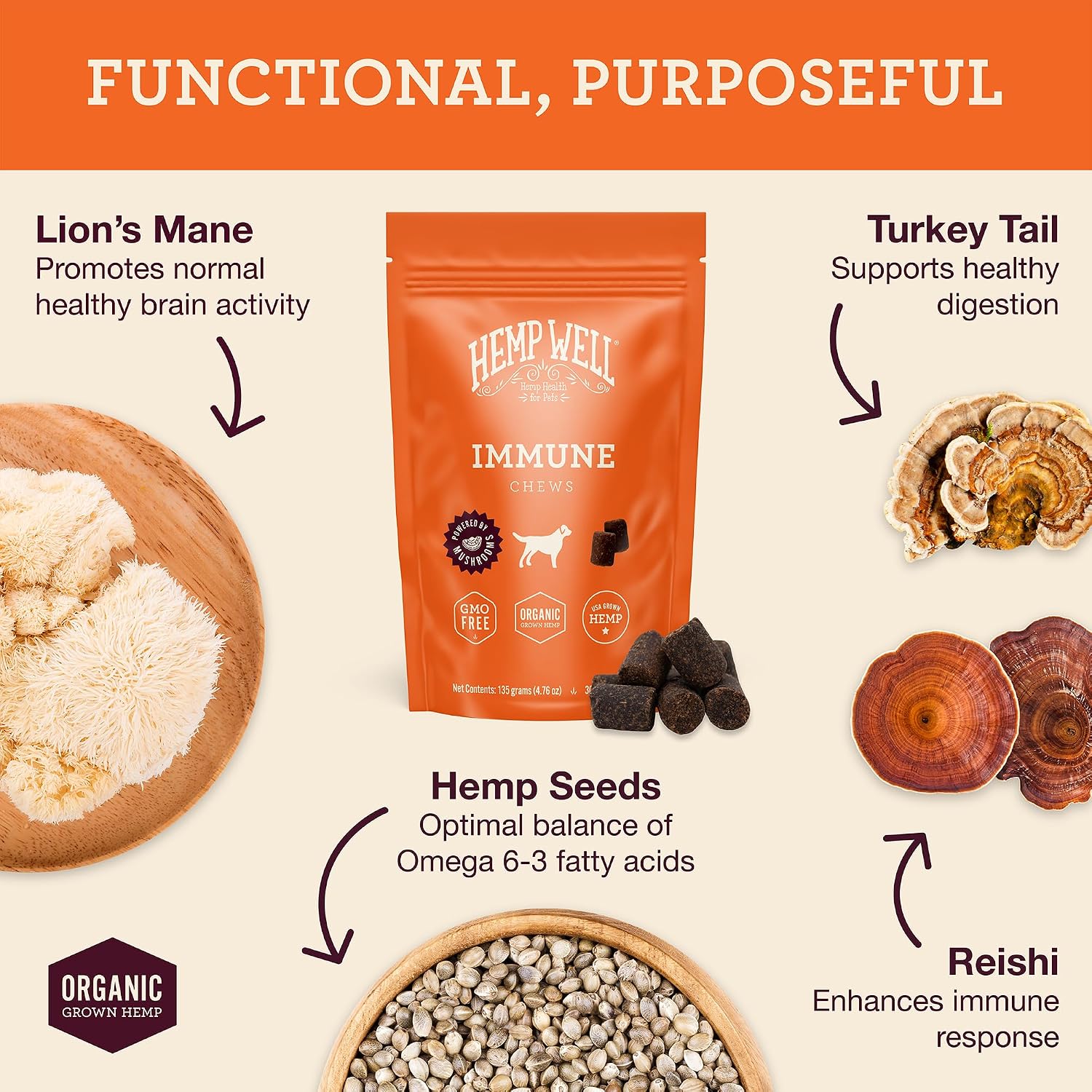 Immune - Allergy Support Dog Soft Chews - Long Lasting Relief for Seasonal Dog Allergies and Itching - Supports Healthy Skin and Immune System - Gut Health - Organic (30 Chews) - görsel 3