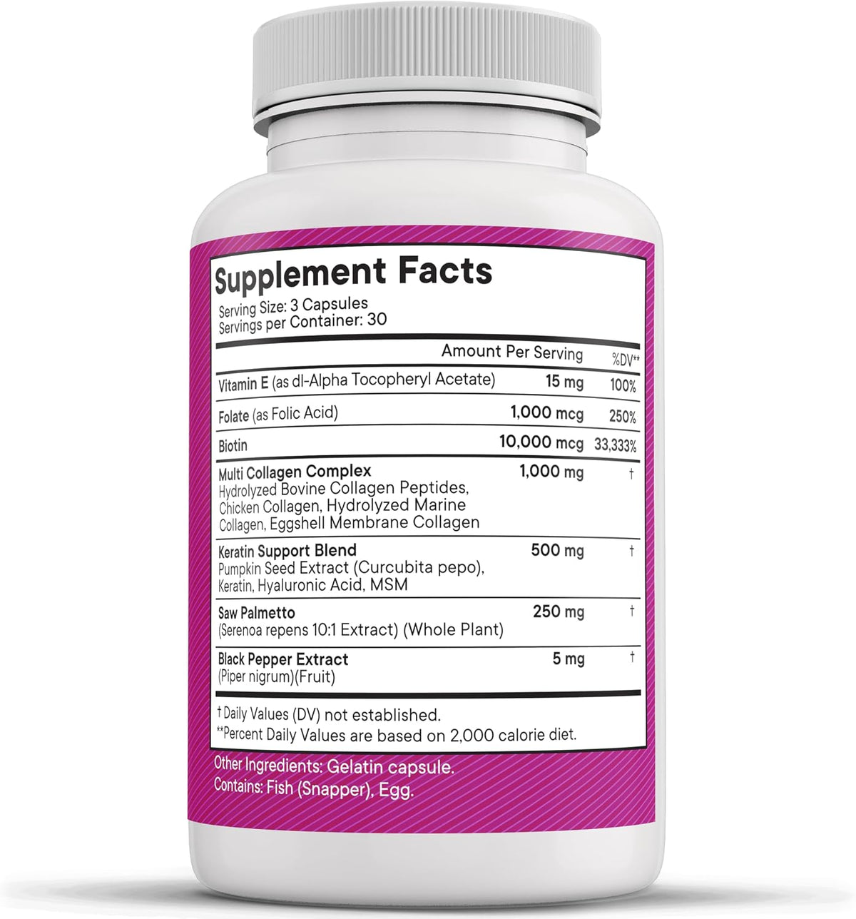 NEW AGE Collagen Capsules with Biotin, Keratin, Saw Palmetto, Hyaluronic Acid, Vitamin E, Folic Acid, Pumpkin Seed, MSM (Pack of 2, 180 Capsules) - görsel 7