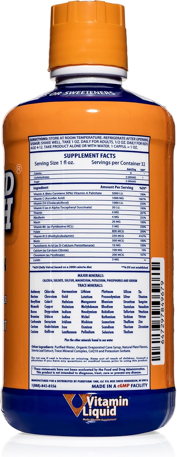 3 Second Health Liquid Multivitamin – Vegan, Non-GMO, Energy & Immune Support (32 Servings) - görsel 2