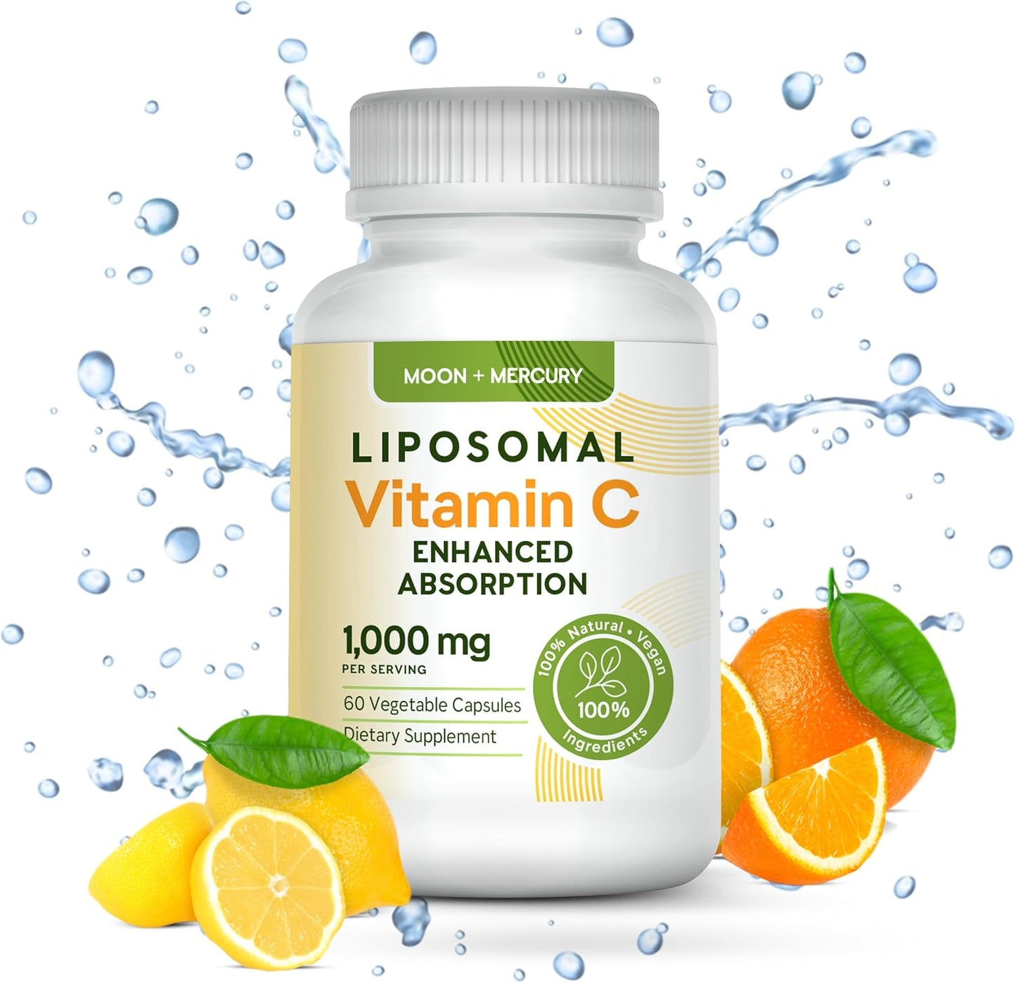 Liposomal Vitamin C 1000mg - 60 Capsules by Moon + Mercury - görsel 1