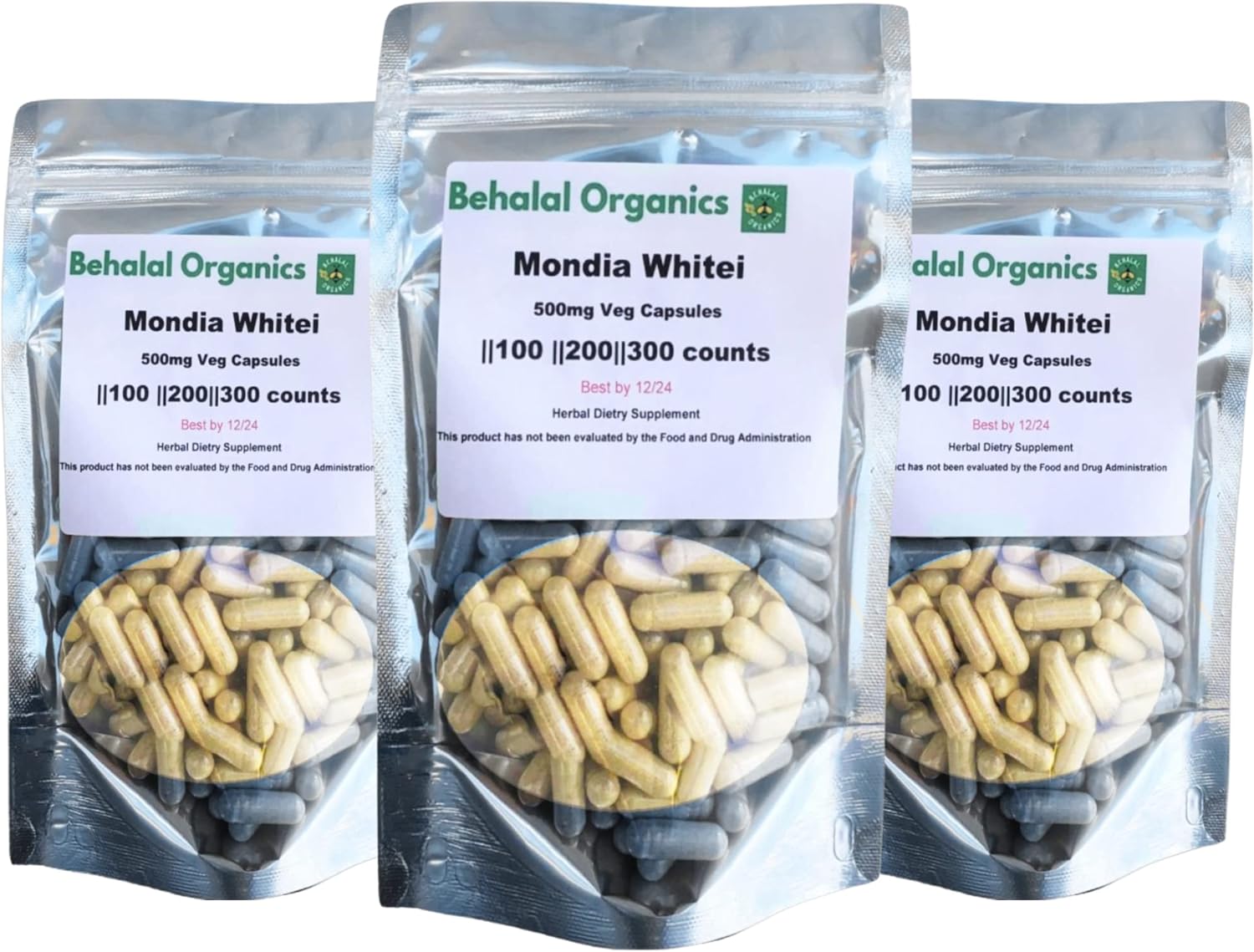 Mondia Whitei (Mulondo) Root Powder 500mg - 100 Vegetarian Capsules - görsel 2