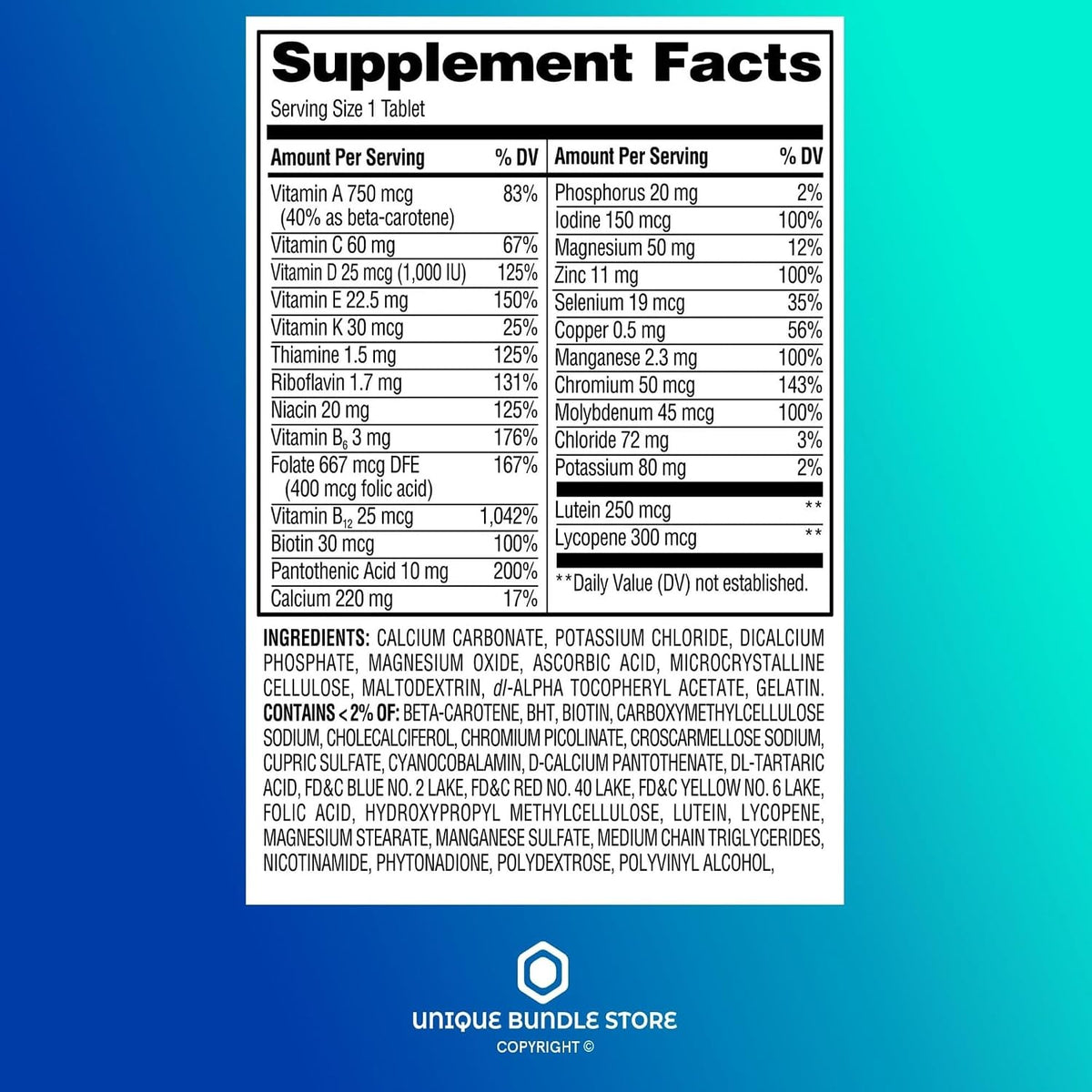 Equate Complete Multivitamin for Adults 50+ with 7-Day Pill Organiser (125 Tablets) - görsel 4