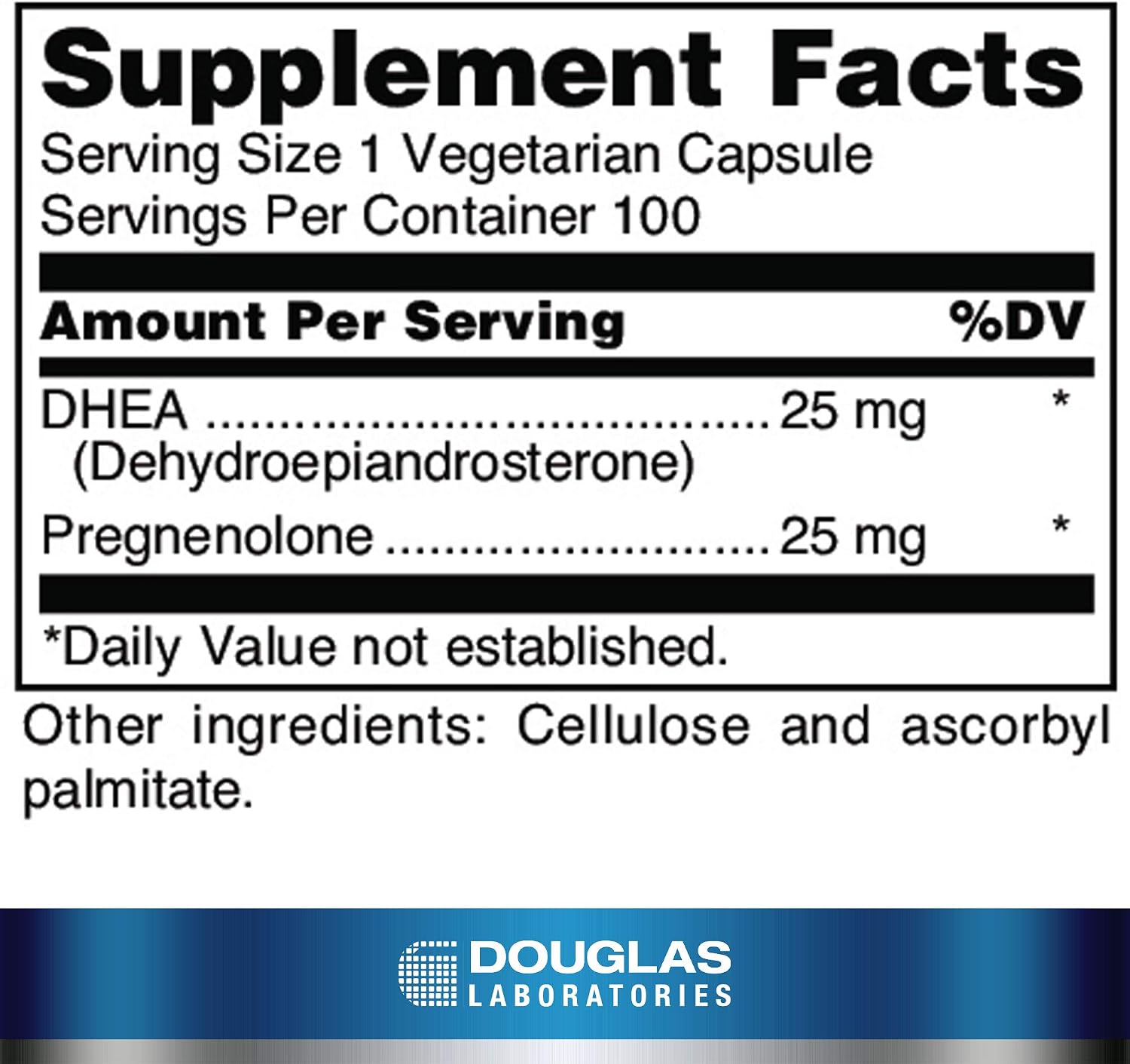 Douglas Laboratories DHEA Plus | 25 mg DHEA Plus Pregnenolone | 100 Capsules - görsel 2