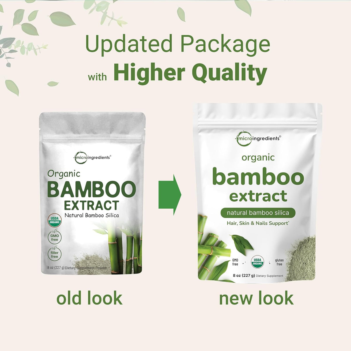 Micro Ingredients Organic Bamboo Extract Powder (227 g, 378 Servings) – Natural Silica Supplement - görsel 5