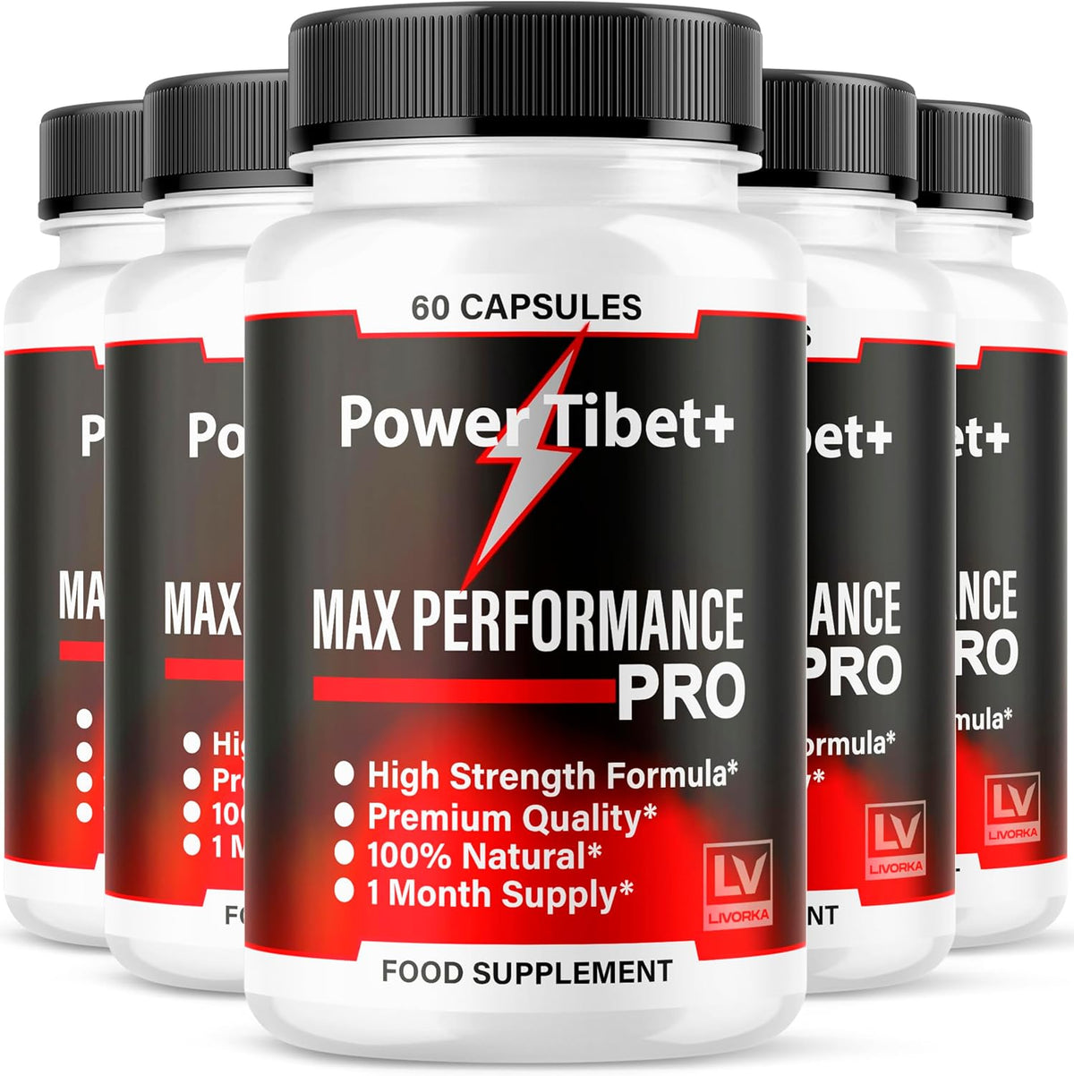 PowerTibet+ Capsules (5 Pack) - Advanced Formula Supplement, 300 Capsules - görsel 1