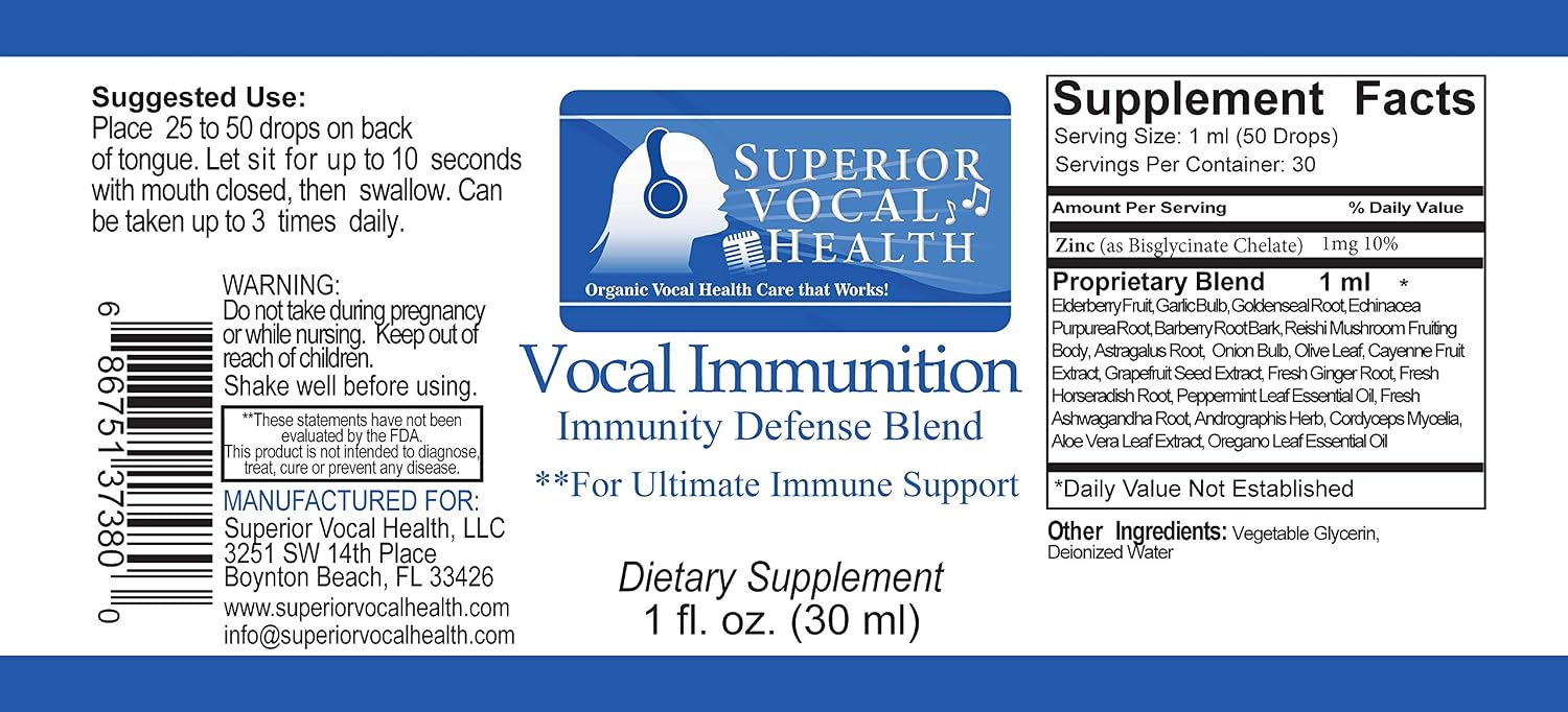 Vocal IMMUNITION Herbal/Organic Immune Formula for Singers - görsel 2